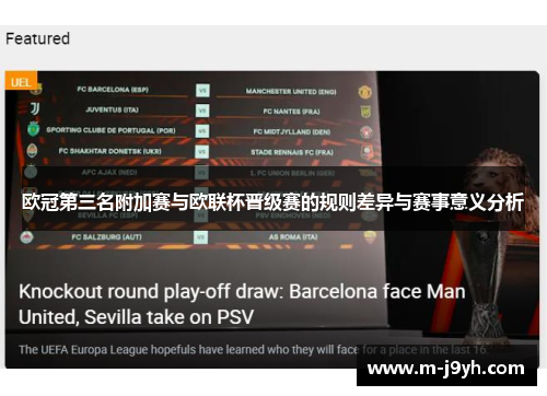 欧冠第三名附加赛与欧联杯晋级赛的规则差异与赛事意义分析